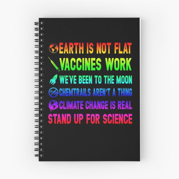 Item preview, Earth is Not Flat Vaccines Work Moon science, Stand up for Science designed and sold by Simeon	 Dorelus.