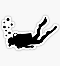 Scuba diver bubbles Sticker