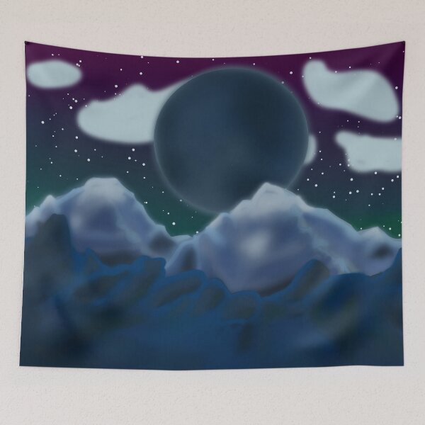 Item preview, night mountain moon  designed and sold by Kanandume.