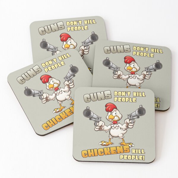 Item preview, Guns Don’t Kill People, Chickens Kill People designed and sold by HappySchnapper.