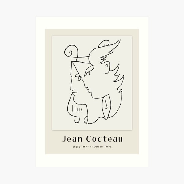 Affiche-Jean Cocteau-Orphée. Impression artistique