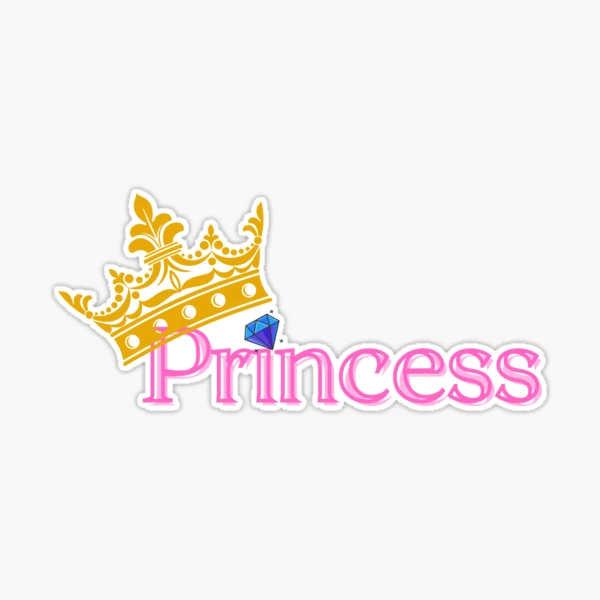 Princess Crown With Jewels Sticker