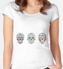 Camiseta entallada de cuello redondo Calaveras de azúcar