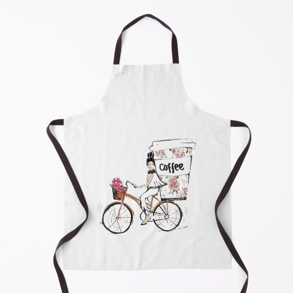 Item preview, A girl on a bicycle carrying coffee designed and sold by Nataliya89.