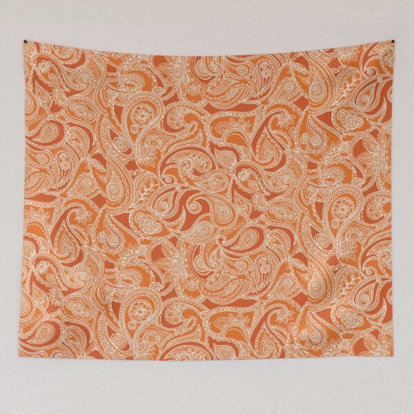Item preview, Orange paisley  designed and sold by Afoomani.