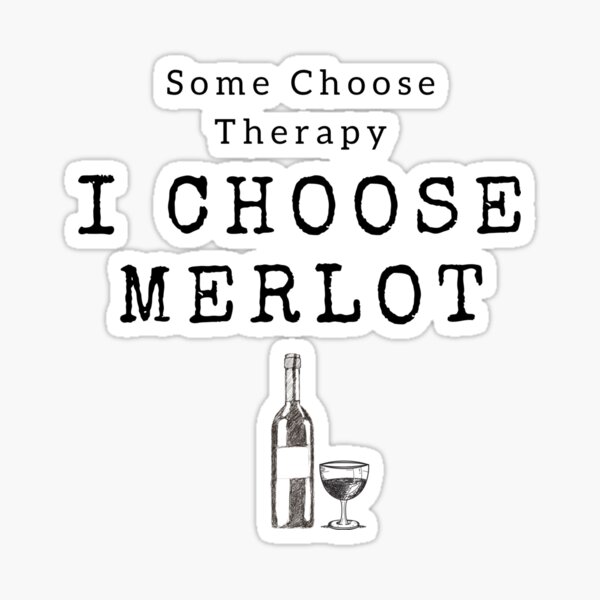 Artikel-Vorschau von Einige wählen Therapie, ich wähle Merlot, designt und verkauft von Millenial Designs.