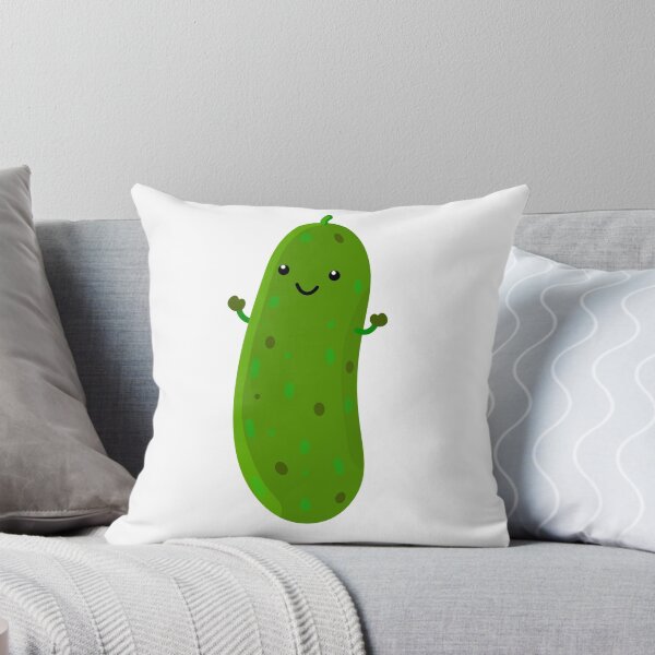 Item preview, Cute happy pickle cartoon illustration designed and sold by FrogFactory.