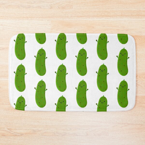 Item preview, Cute happy pickle cartoon illustration designed and sold by FrogFactory.