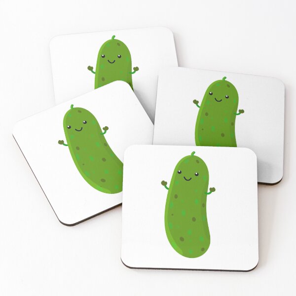 Item preview, Cute happy pickle cartoon illustration designed and sold by FrogFactory.