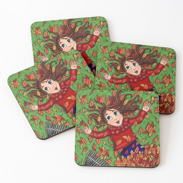 Item preview, Girl in Autumn Leaves designed and sold by Jeweliegwen.