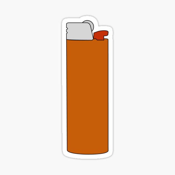 Orange Lighter Sticker