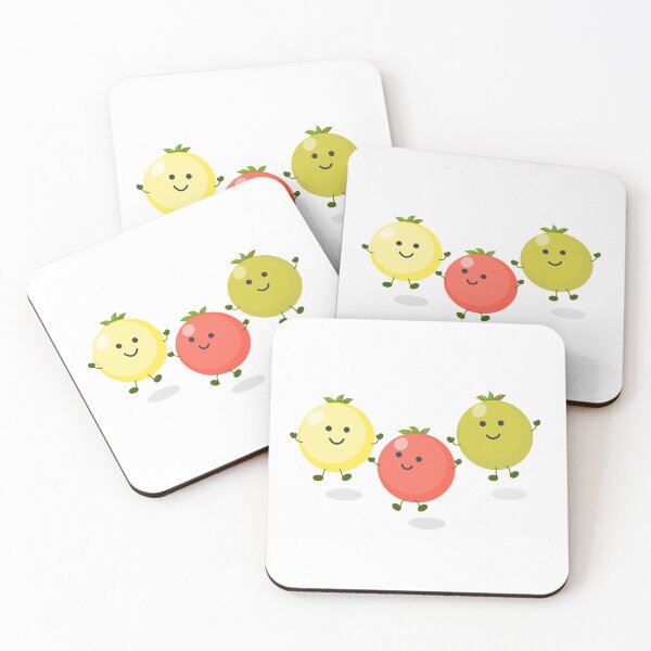 Item preview, Cute cherry tomatoes cartoon illustration designed and sold by FrogFactory.