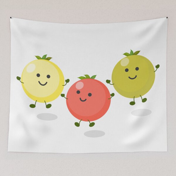 Item preview, Cute cherry tomatoes cartoon illustration designed and sold by FrogFactory.