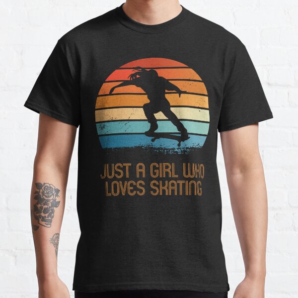 Item preview, Just A Girl Who Loves Skating | Skateboard Girl | Skateboarder Retro Vintage Skater designed and sold by LushCatDesign.