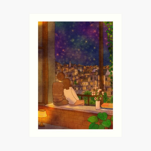 By the window Art Print