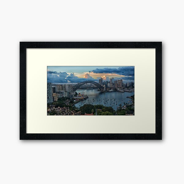 Morning Light - Sydney Harbour - The HDR Experience Framed Art Print