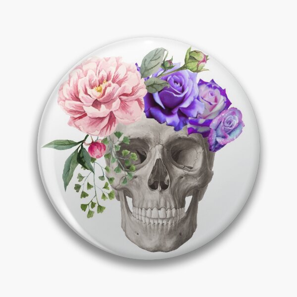 Item preview, Skull with Flower Crown designed and sold by CatgoDigital.