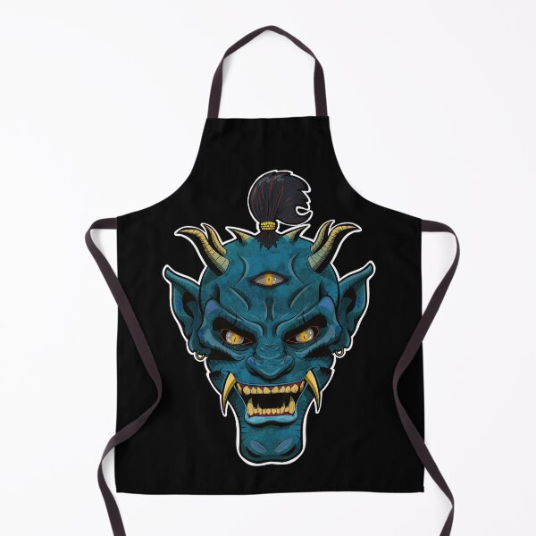 Item preview, DEMON ONI MASK - Blue/Yellow designed and sold by HeadHeavyDesign.