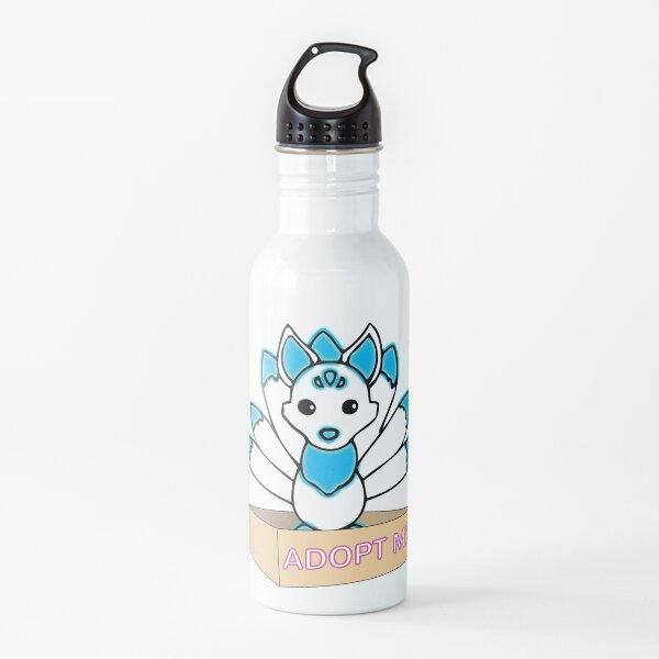 Mega Neon White And Blue Kitsune Legendary Water Bottle By Stinkpad Redbubble - roblox mega neon kitsune