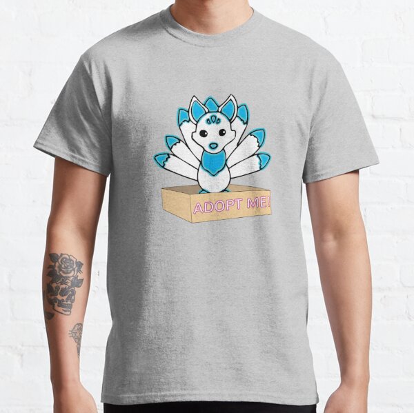 Mega Neon White And Blue Kitsune Legendary T Shirt By Stinkpad Redbubble - roblox adopt me kitsune in real life