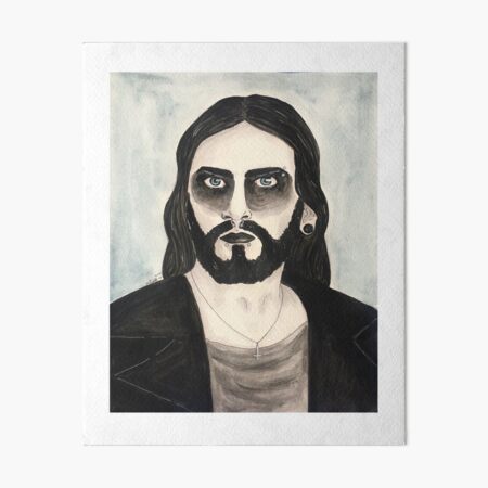 goth jesus Art Board Print