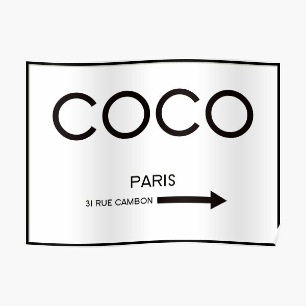 Poster Coco Chanel Redbubble