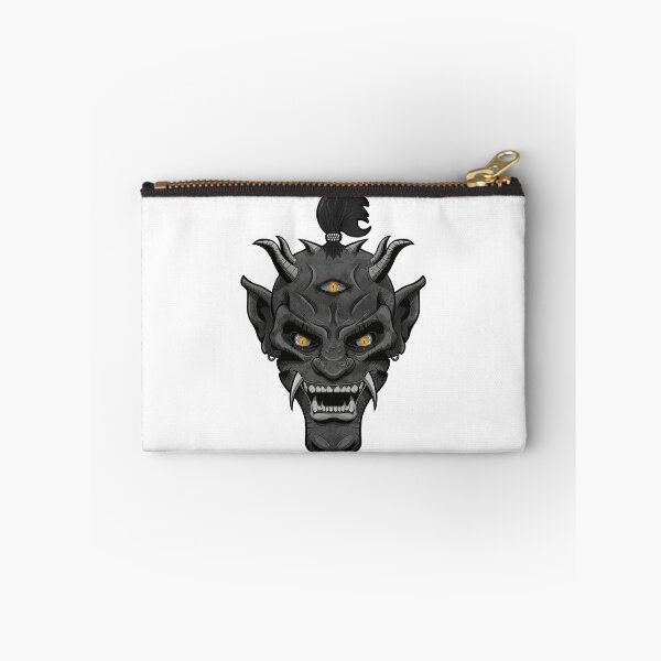Item preview, DEMON ONI MASK - Grey/Gold designed and sold by HeadHeavyDesign.