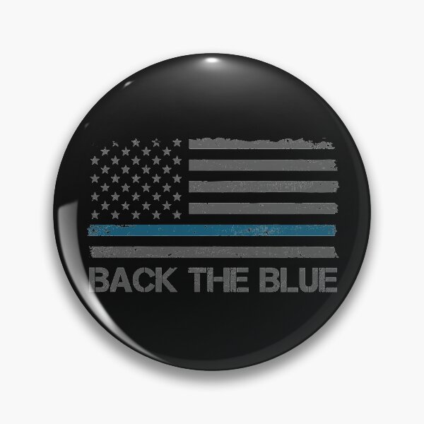 Item preview, Back The Blue American Flag Thin Blue Live US Police Supportive Quote designed and sold by alenaz.