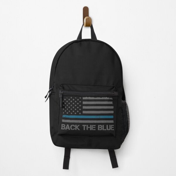 Item preview, Back The Blue American Flag Thin Blue Live US Police Supportive Quote designed and sold by alenaz.