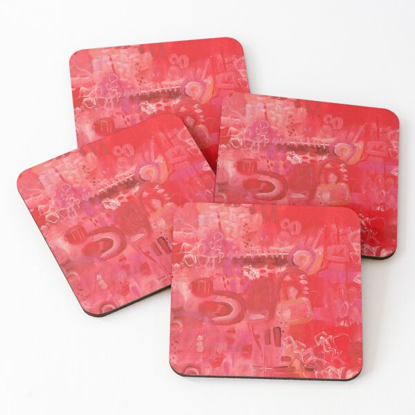 Item preview, Christmas Red Abstract Stars with marks designed and sold by Deb Webb.