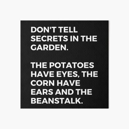 Item preview, Don't Tell Secrets In The Garden design designed and sold by DarkHumorstore.