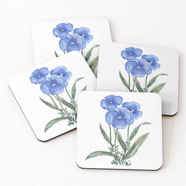 Item preview, blue watercolor flower  designed and sold by Monika Scheer.