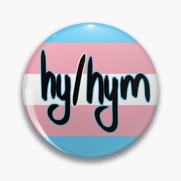 Artikelvorschau, Hy / Hym Pronomen Pin entworfen und verkauft von LEWBunnii.
