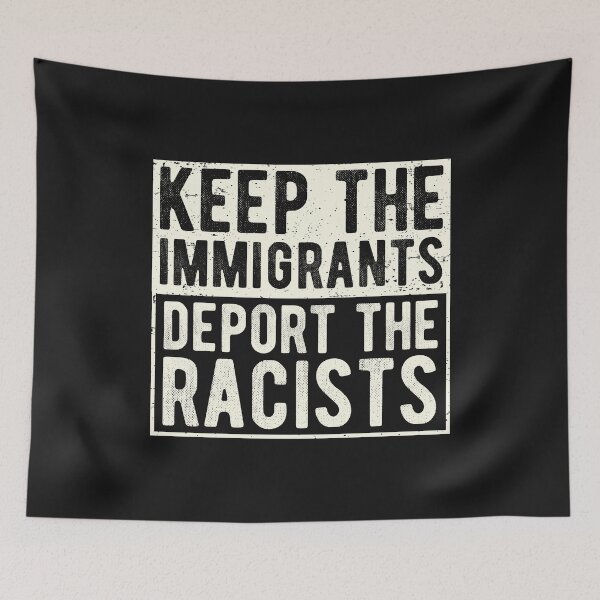 Item preview, Keep The Immigrants Deport The Racists political slogan anti racism quote  designed and sold by alenaz.