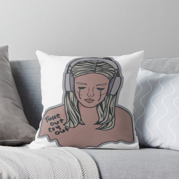 Item preview, Tune Out Cry Out comic girl sticker designed and sold by deane-frnnd.