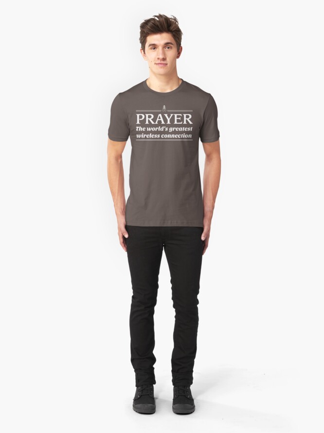 prayer the world's greatest wireless connection t shirt