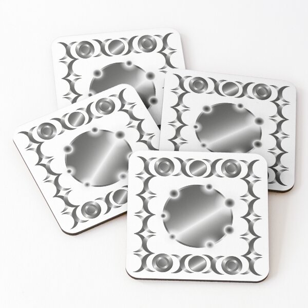 Item preview, Modern Futuristic Silver Metallic Disks designed and sold by AlteredAtelier.