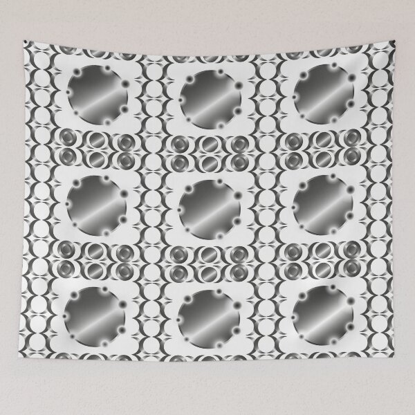 Item preview, Modern Futuristic Silver Metallic Disks designed and sold by AlteredAtelier.