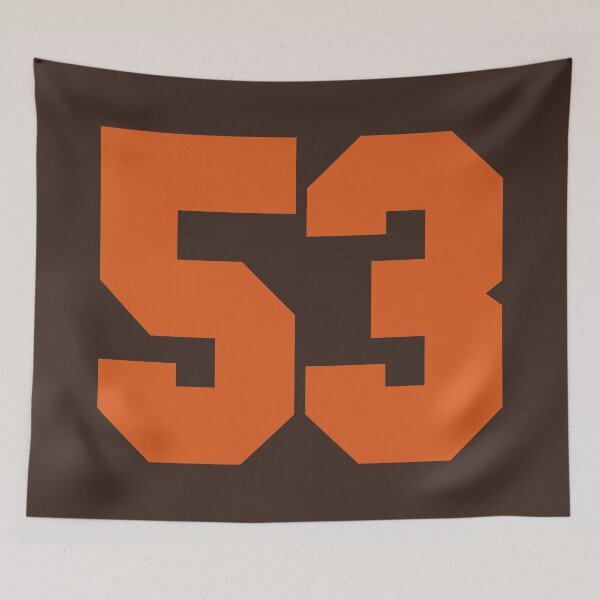 Item preview, 53 Number Cleveland Sports Fifty-Three Brown Jersey designed and sold by HelloFromAja.