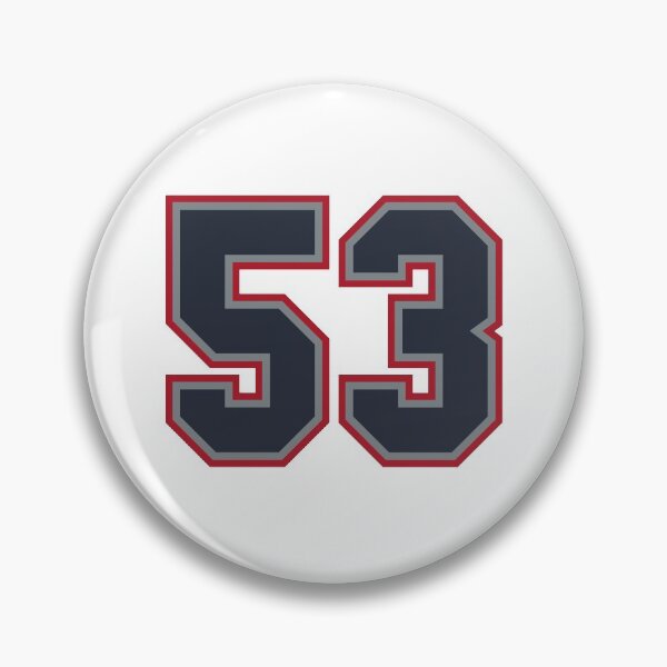 Item preview, 53 Navy Grey Red Sports Number Fifty-Three  designed and sold by HelloFromAja.