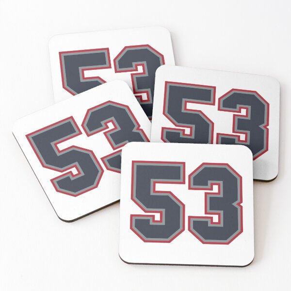 Item preview, 53 Navy Grey Red Sports Number Fifty-Three  designed and sold by HelloFromAja.