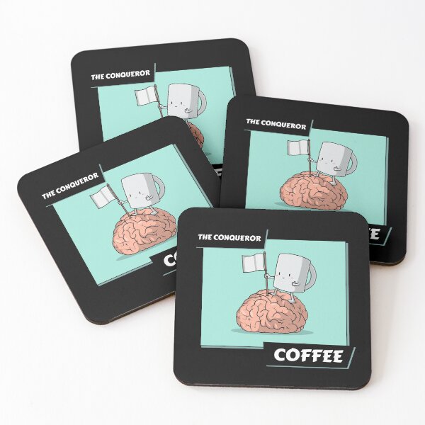 Item preview, Cute Coffee Characters The Conqueror Coffee designed and sold by AsheDesigns.
