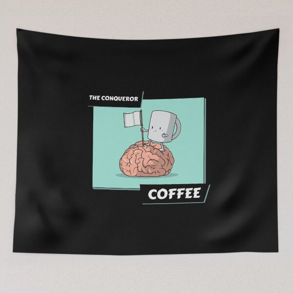 Item preview, Cute Coffee Characters The Conqueror Coffee designed and sold by AsheDesigns.