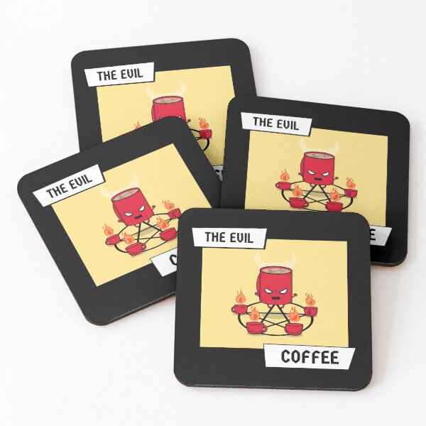 Item preview, Cute Coffee Characters The Evil Coffee designed and sold by AsheDesigns.