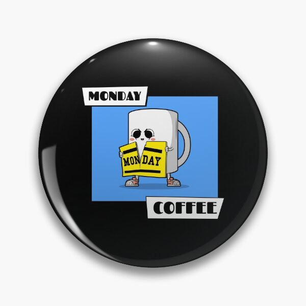 Item preview, Cute Coffee Characters Monday Coffee designed and sold by AsheDesigns.