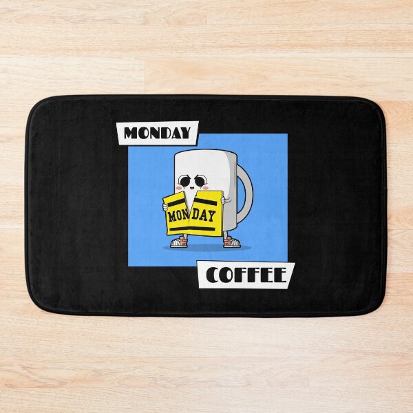 Item preview, Cute Coffee Characters Monday Coffee designed and sold by AsheDesigns.