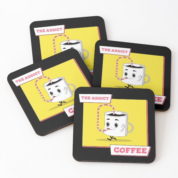 Item preview, Cute Coffee Characters The Addict Coffee designed and sold by AsheDesigns.