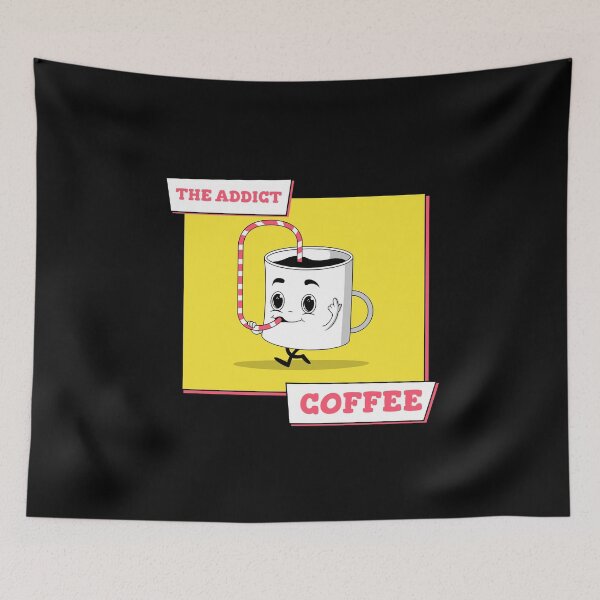 Item preview, Cute Coffee Characters The Addict Coffee designed and sold by AsheDesigns.