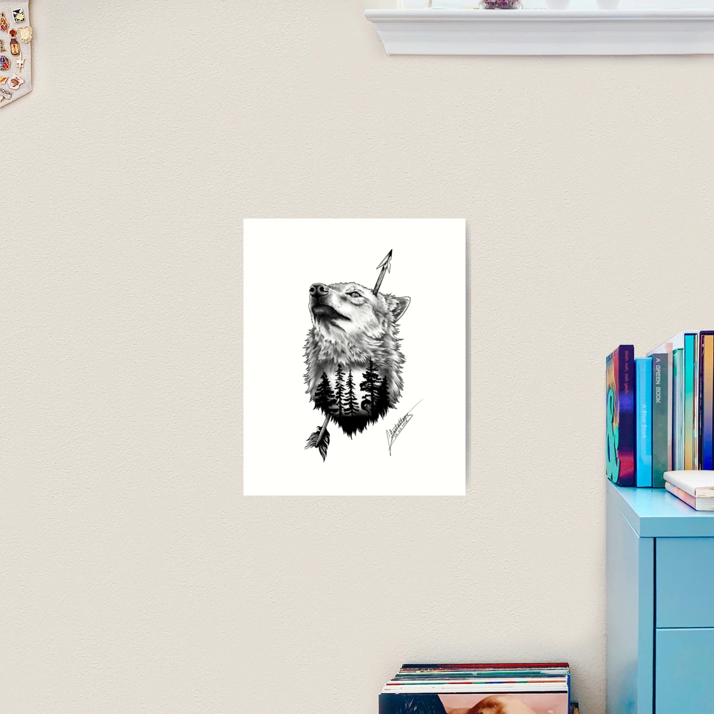 Wolf Art Print by Lilia-SEILLAN