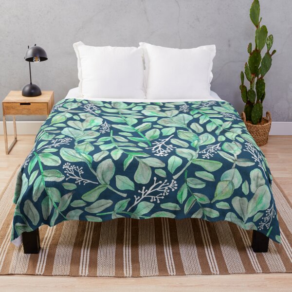 Item preview, Jardín de eucaliptos en azul marino designed and sold by Tangerine-Tane.